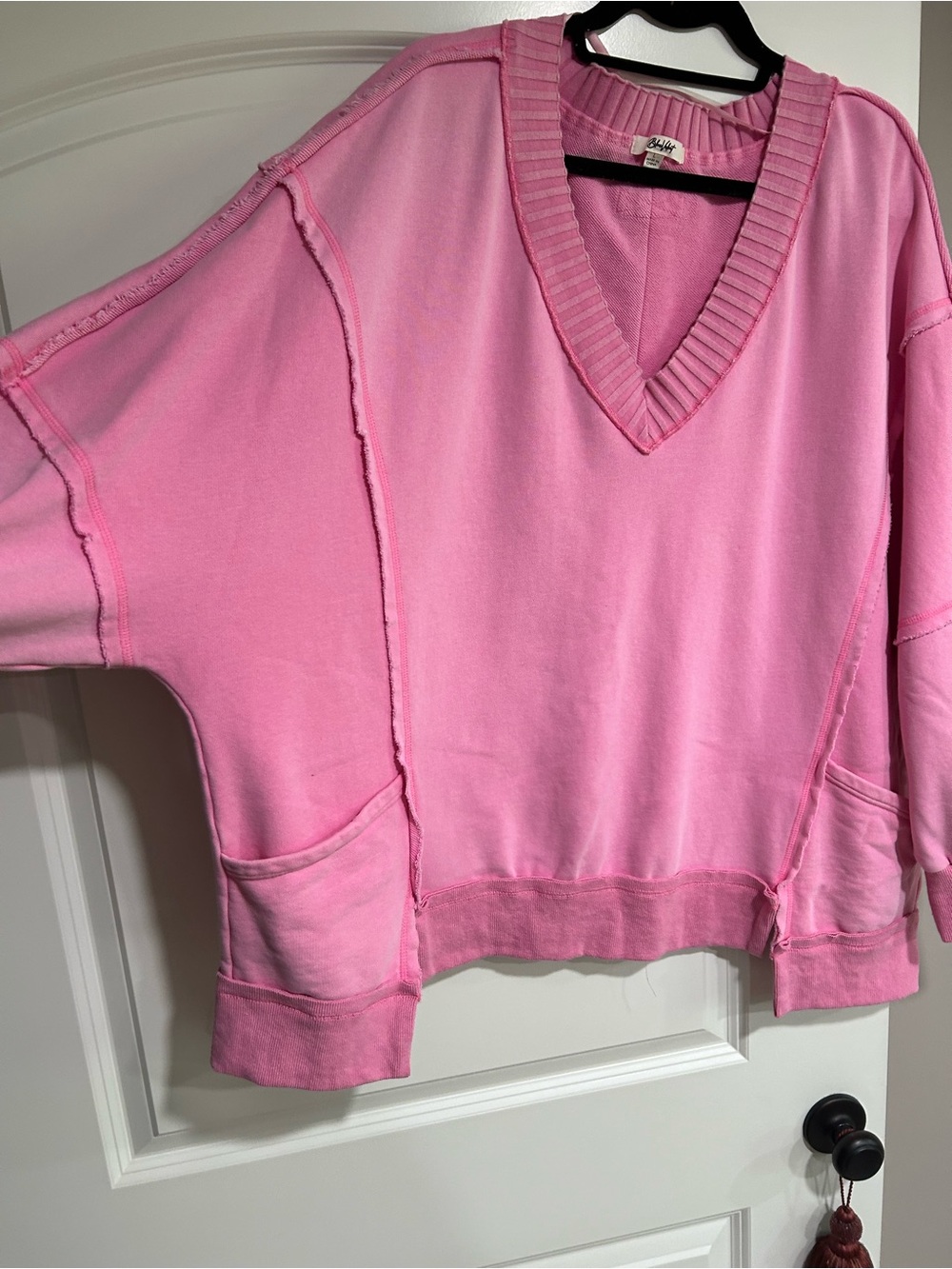 Blue Velvet V-Neck Sweatshirt - Large - Picture 2 of 12